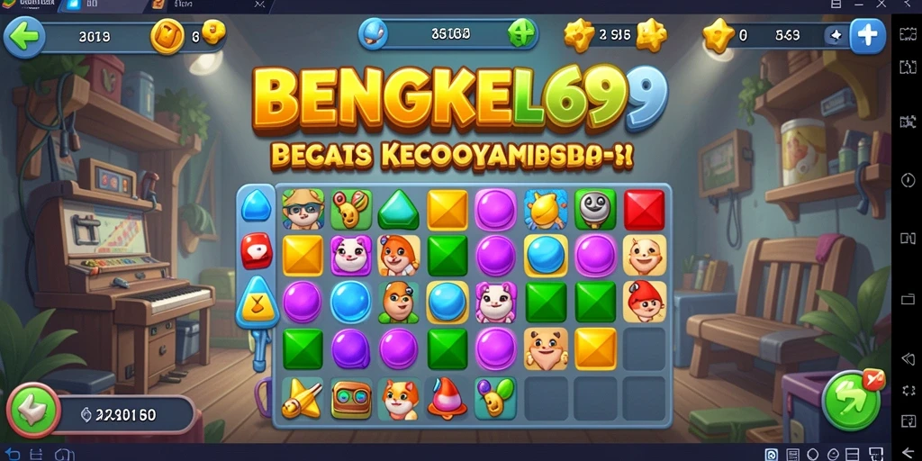 Tampilan permainan BENGKEL69 dengan grafis yang cerah dan menarik.