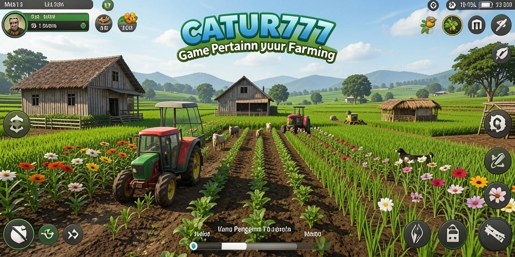 Gameplay menarik dalam CATUR777 menampilkan pertanian yang penuh warna.