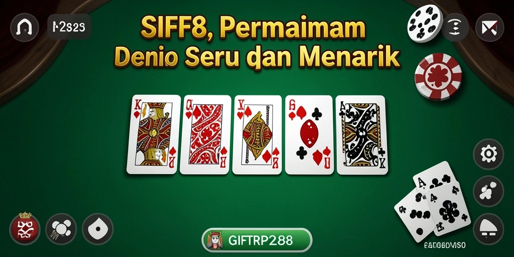 Tampilan gameplay seru di GIFTRP288 yang menggambarkan permainan Domino.