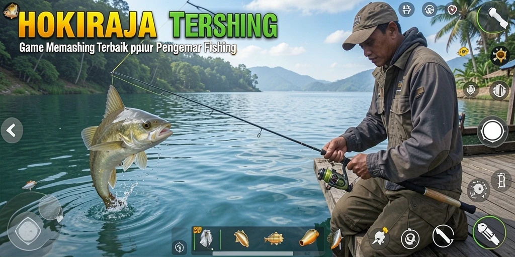 Tangkapan ikan berwarna-warni dalam gameplay HOKIRAJA yang menenangkan.