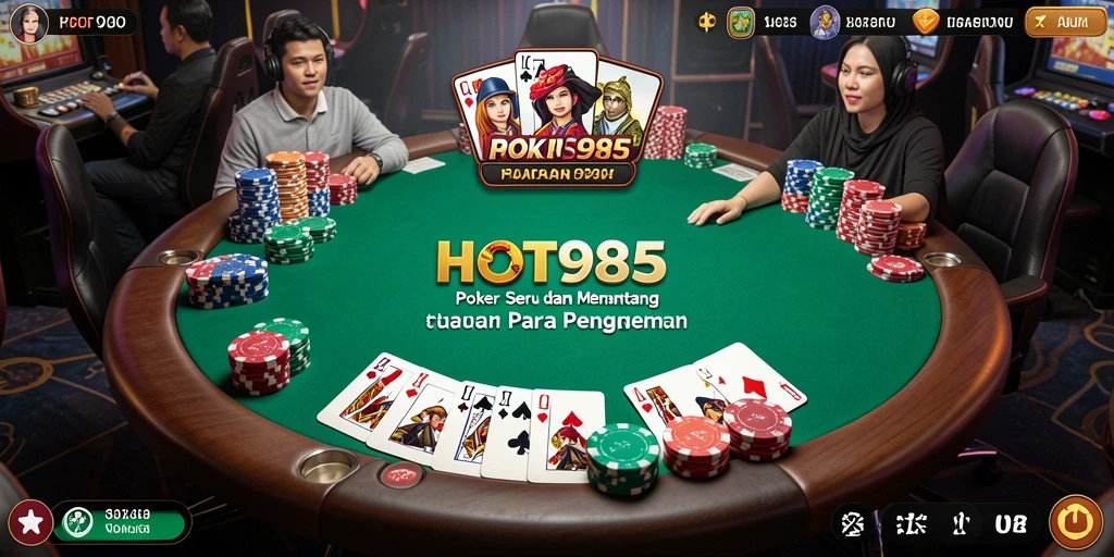 Screenshot gameplay HOT985 menampilkan momen seru bermain poker.