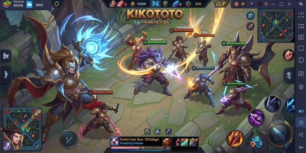 Gameplay seru KIKOTOTO dengan aksi intense antar tim.