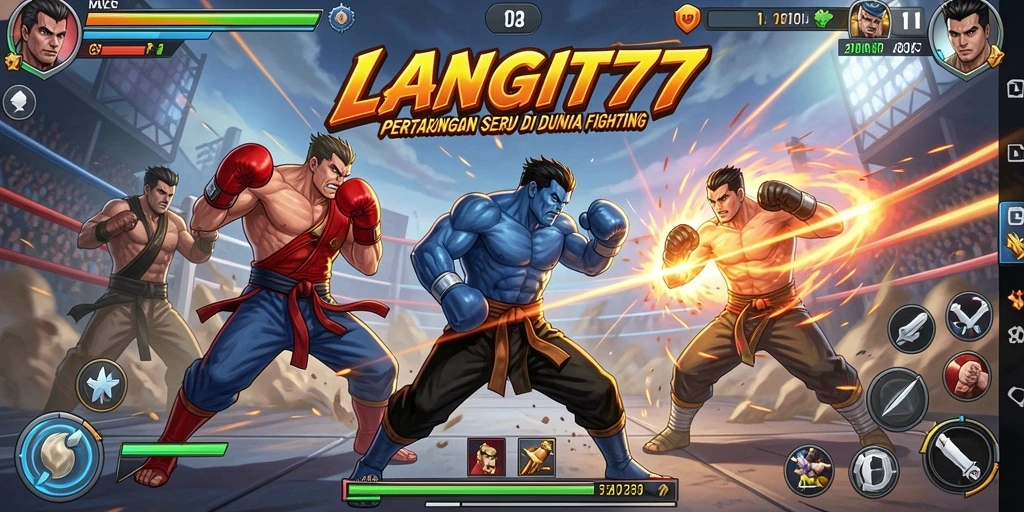 Screenshot LANGIT77 menampilkan pertarungan intens dan aksi yang mendebarkan.