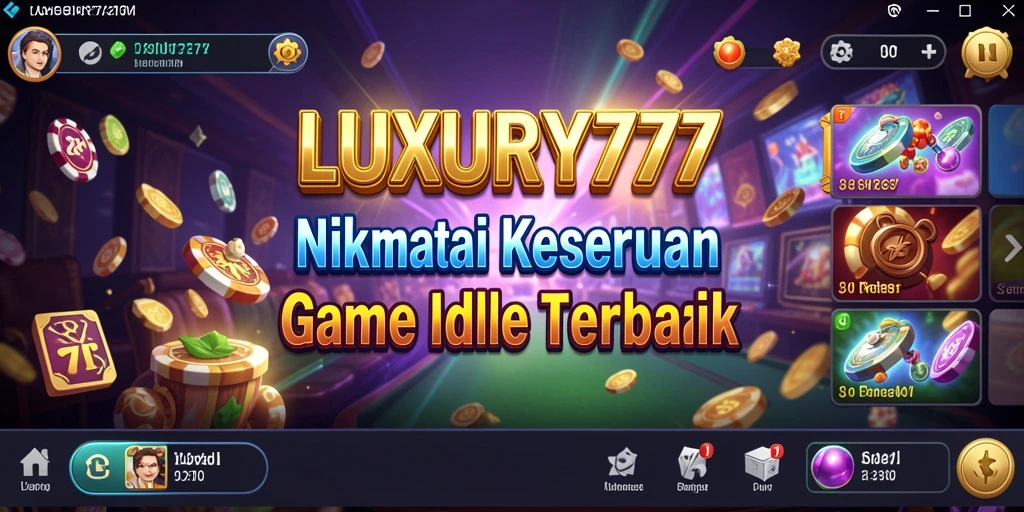 Tampilan menarik dari gameplay LUXURY777 yang penuh strategi Idle.