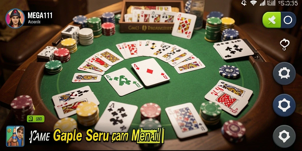 Tangkapan layar gameplay Gaple MEGA111 yang menarik dan penuh aksi.