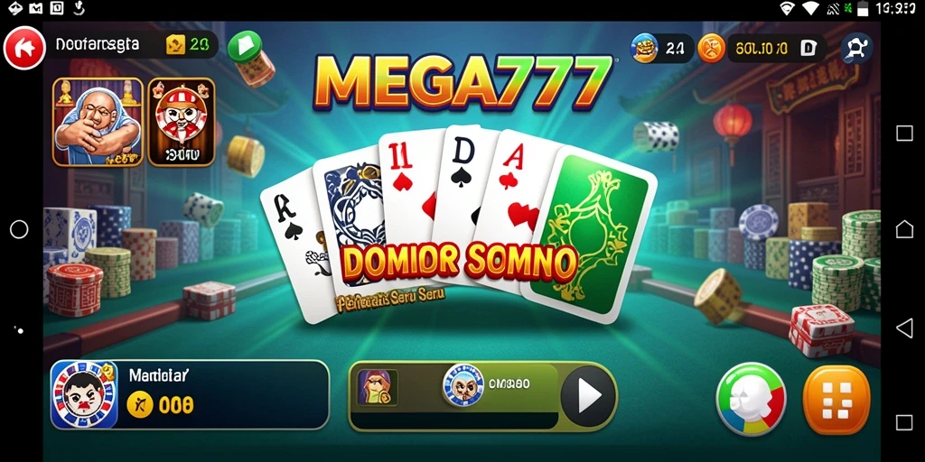 Tampilan seru gameplay MEGA777 dengan kompetisi Domino.