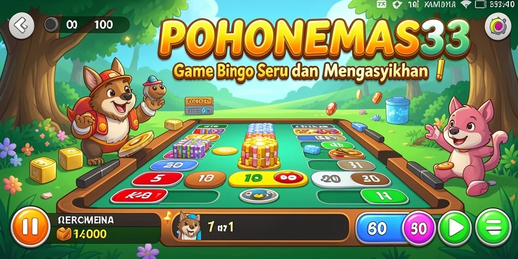 Screenshot gameplay <strong>POHONEMAS33</strong> menampilkan keseruan permainan Bingo yang mengasyikkan.