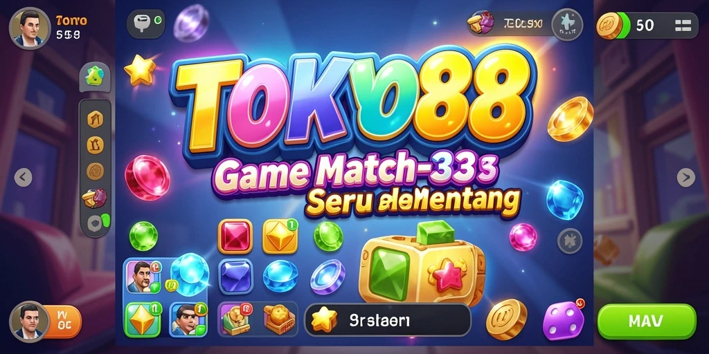 Screenshot gameplay <strong>TOKYO88</strong> menampilkan aksi mencocokkan yang seru dan penuh warna.