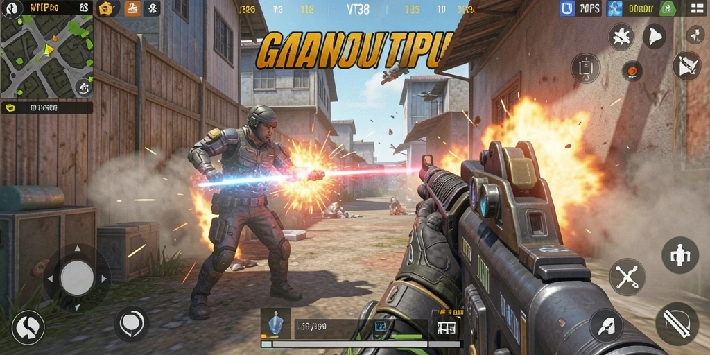 Tampilan gameplay menarik dan penuh aksi dari VT38.